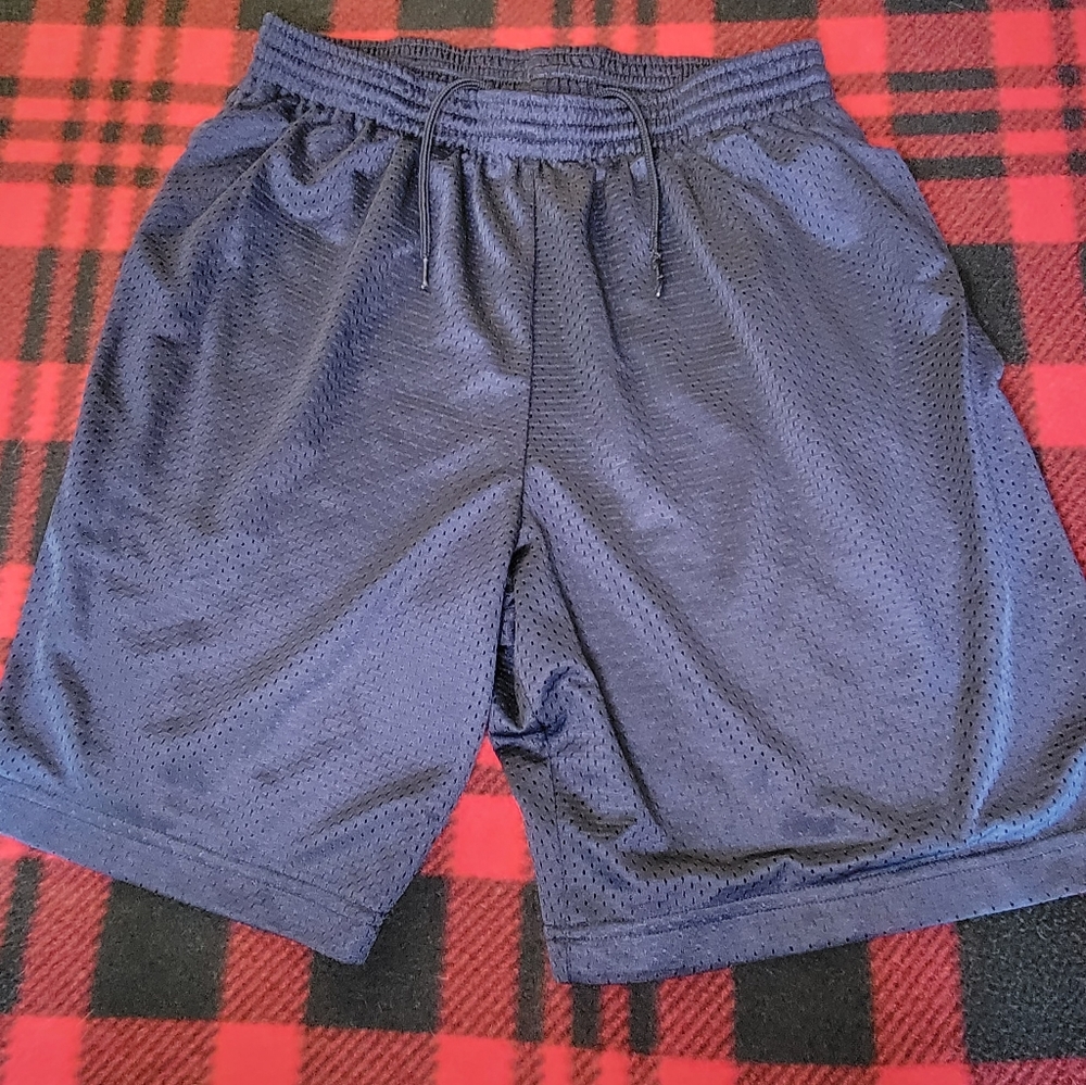 Blue mesh basketball shorts - Medium